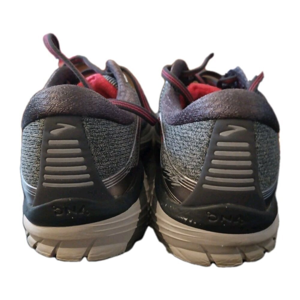 Brooks Adrenaline GTS 18 Gray Pink Lace Up Running Shoes Sneakers Size 10B - Picture 9 of 15